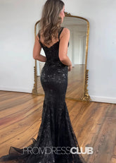 Hazel |Long Black Prom Dresses Near Me With Sequins Mermaid Off the Shoulder Split - Price #price_variant_lowest# - Black - PromDressClub